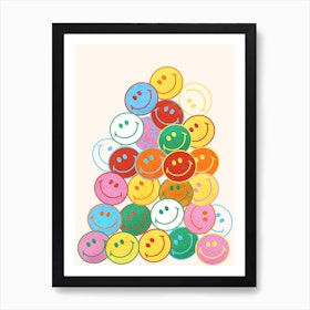 Many Smiling Faces Art Print