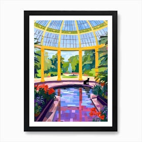 Kew Gardens United Kingdom, Cats Matisse Style 1 Art Print