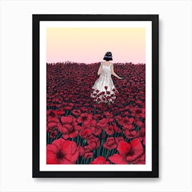 Field of Poppies II Art Print