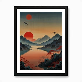 Asian Sunset Art Print