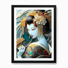 Creativel Geisha Illustration 176 Art Print