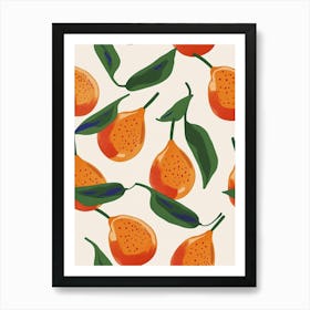 Citrus Fruit Pattern Illustration 2 Art Print