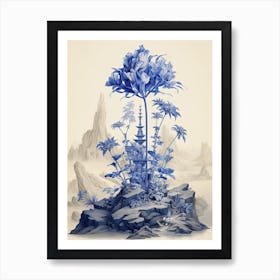 Chinese Forget Me Not Victorian Style 0 Art Print