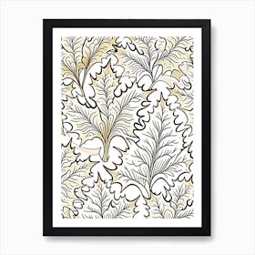 Maple Leaf William Morris Inspired 2 Art Print