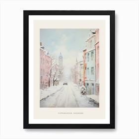 Dreamy Winter Painting Poster Copenhagen Denmark 7 Art Print