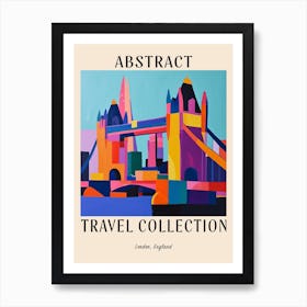 Abstract Travel Collection Poster London England 2 Art Print