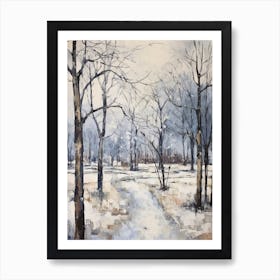 Winter City Park Painting Forest Park St Louis 2 Art Print