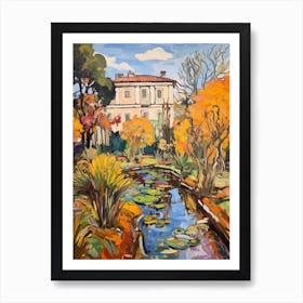 Autumn City Park Painting Villa Doria Pamphili Rome Italy 2 Art Print