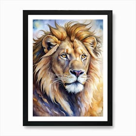 Majestic Lion Portrait Art Print