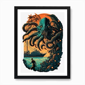 Attack of Cthulhu Art Print