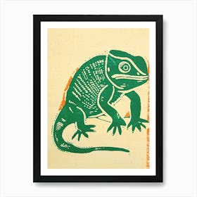 Mellers Chameleon Bold Block 2 Art Print
