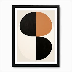 Bauhaus Circles: Abstract Beige Symphony Art Print