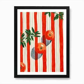 Tomatoes Summer Illustration 6 Art Print