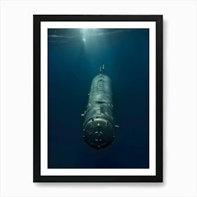 Submarine In The Ocean-Reimagined 4 Art Print