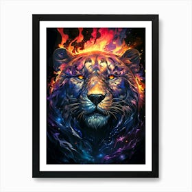 Fire Tiger Art Print