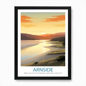 Arnside Aonb Print Area Of Outstanding Natural Beauty Art Arnside Knott Poster Cumbria Coastline Wall Decor Uk Nature Reserve Artwork Art Print