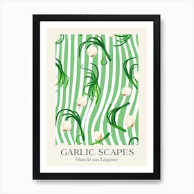 Marche Aux Legumes Garlic Scapes Summer Illustration 5 Art Print