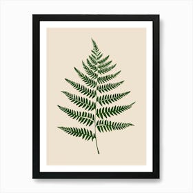 Fern Plant Minimalist Illustration 7 Art Print