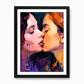 Kissing 3 Art Print