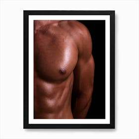 Muscular Man Posing 2 Art Print