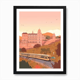 Pune India Travel Illustration 3 Art Print