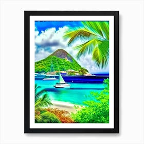 Grenadines Saint Vincent And The Grenadines Soft Colours Tropical Destination Art Print