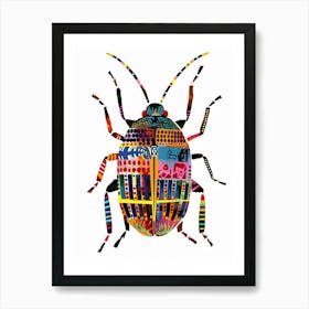 Colourful Insect Illustration Pill Bug 6 Art Print