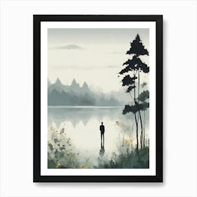 Man Standing In Water 8 Art Print