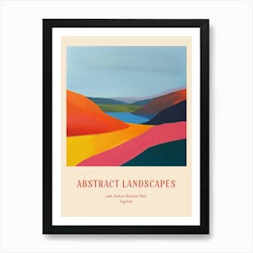 Colourful Abstract Lake District National Park England 1 Poster Art Print