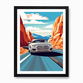 A Audi A4 In The The Great Alpine Road Australia 3 Art Print