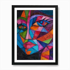 Abstract Of A Woman'S Face 30 Art Print