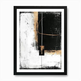 Abstract Black And White Painting 22 Art Print