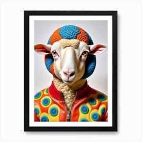 Anthropomorphic Ram In A Hat and a Jacket Art Print