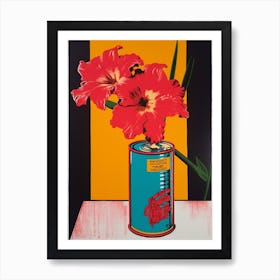 Gladoli In A Can Pop Art  Art Print