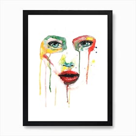 Crying Green Art Print