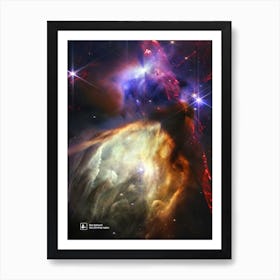 Rho Ophiuchi (James Webb/JWST), Star-forming region — space poster, science poster, space photo, space art, jwst picture Art Print