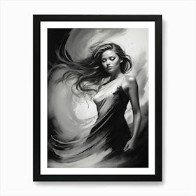 Black And White Painting 1 Art Print