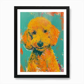 Poodle Acrylic Painting 9 Art Print