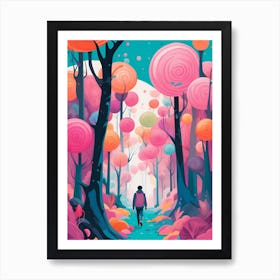 Lollipop Forest Art Print