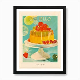 Yellow Jelly With Bubbles Retro Photo Poster Art Print