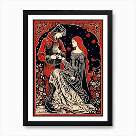 The Lovers Tarot Card, Vintage 0 Art Print