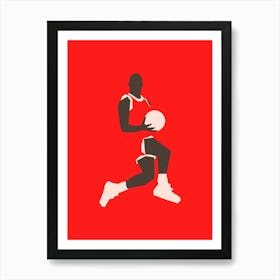 Basketball Player Jumping Art Print
