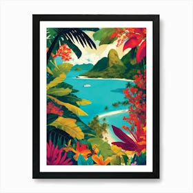 Tropical Island Landscape 2 Art Print