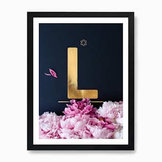 Flower Alphabet L Art Print