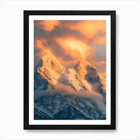 Sunrise Over Grand Teton Art Print