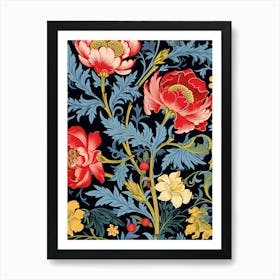 Floral Wallpaper 328 Art Print