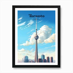 Toronto Canada Cityscape Travel Illustration Art Print