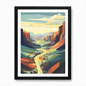 Grand Canyon   Geometric Vector Illustration 2 Art Print
