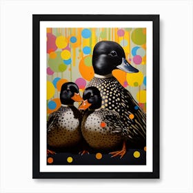 Polka Dot Ducklings 4 Art Print