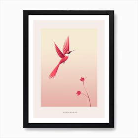 Minimalist Hummingbird 4 Bird Poster Art Print